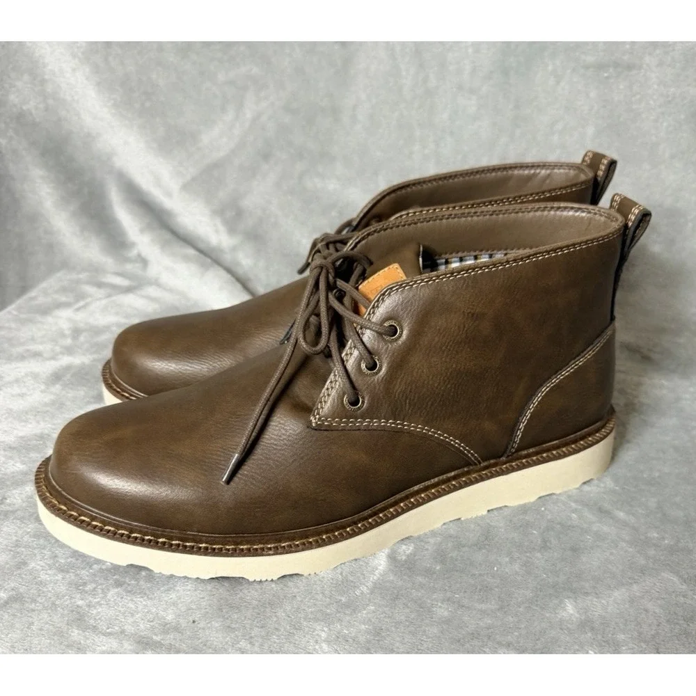 Buffalo David Bitton Men's Metcalf Boots SZ 12 Brown‎ Faux Leather